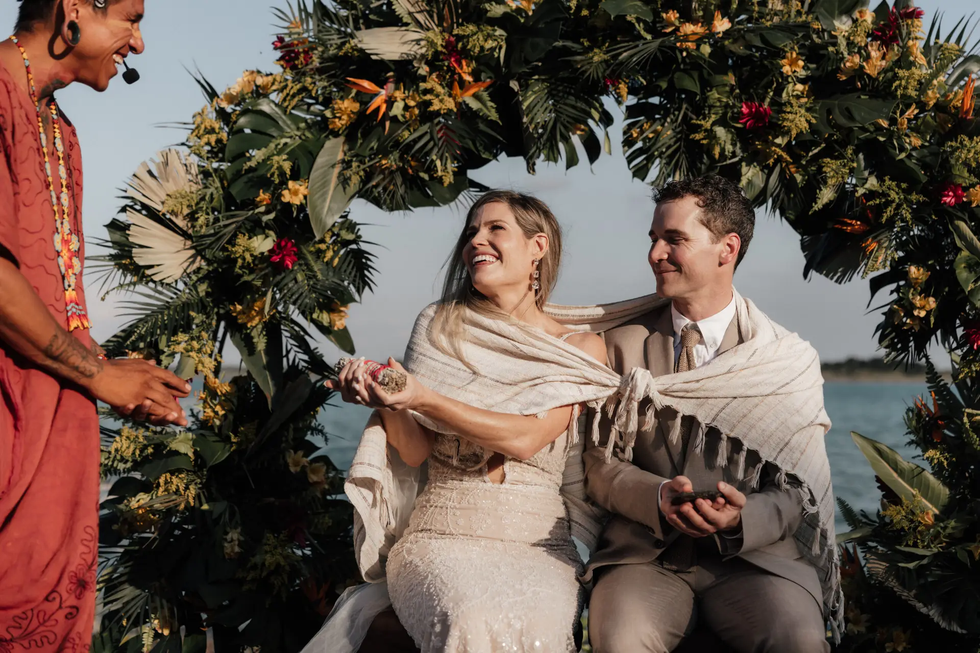 Wedding ceremony with floral arch backdrop DIANE & BRANDON photo taken by Ximena Zermeño Global Luxury Destination Wedding Photographer, ximenazermeno.com