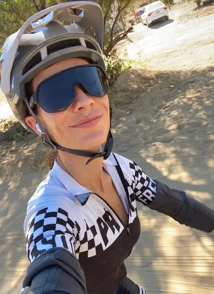 Ximena with her bike photo taken by Ximena Zermeño Global Luxury Destination Wedding Photographer, ximenazermeno.com