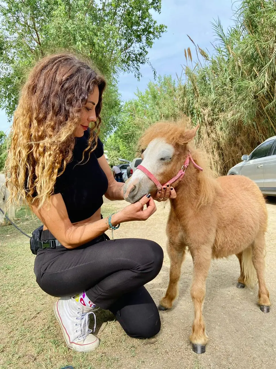 Xime with a donky | Photo by Ximena Zermeño