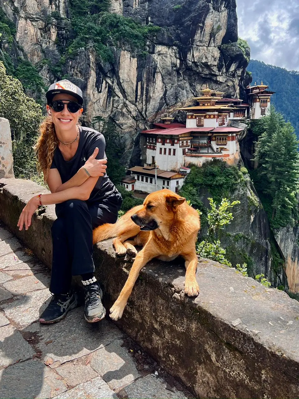 Xime with a dog| Photo by Ximena Zermeño